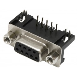 D-SUB DB 9(F) GNIAZDO KĄTOWE 1 Sztuka