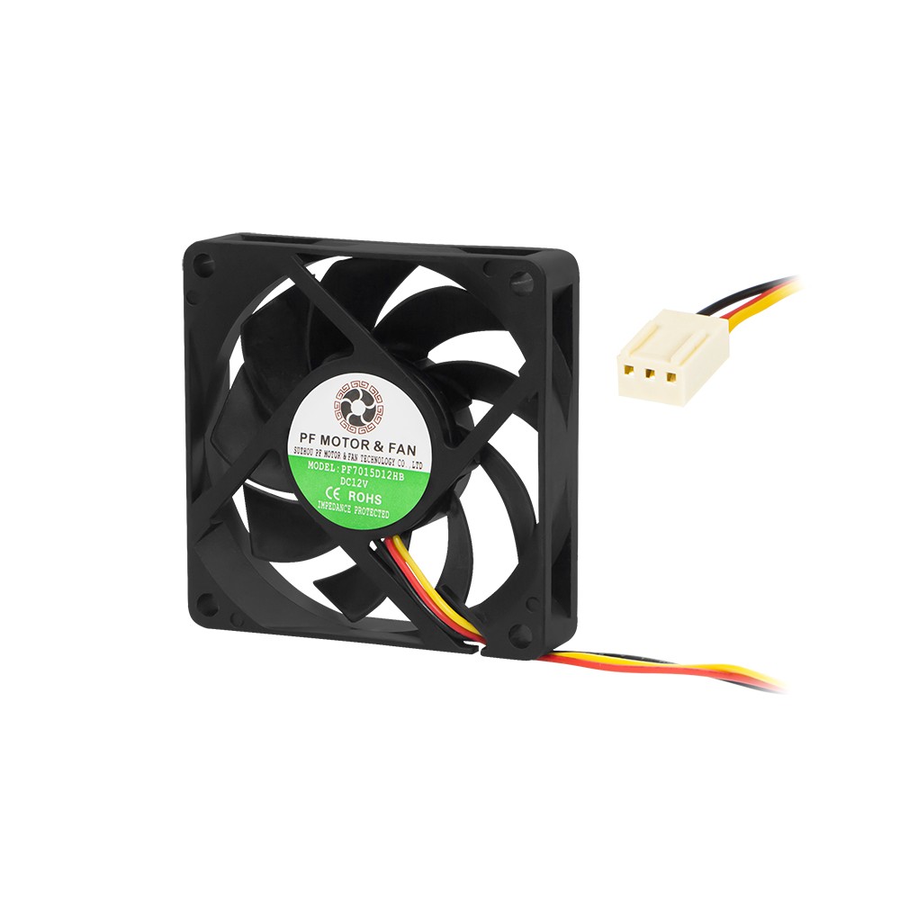 Wentylator  70x15mm 12V kulkowy 3-przewodowy