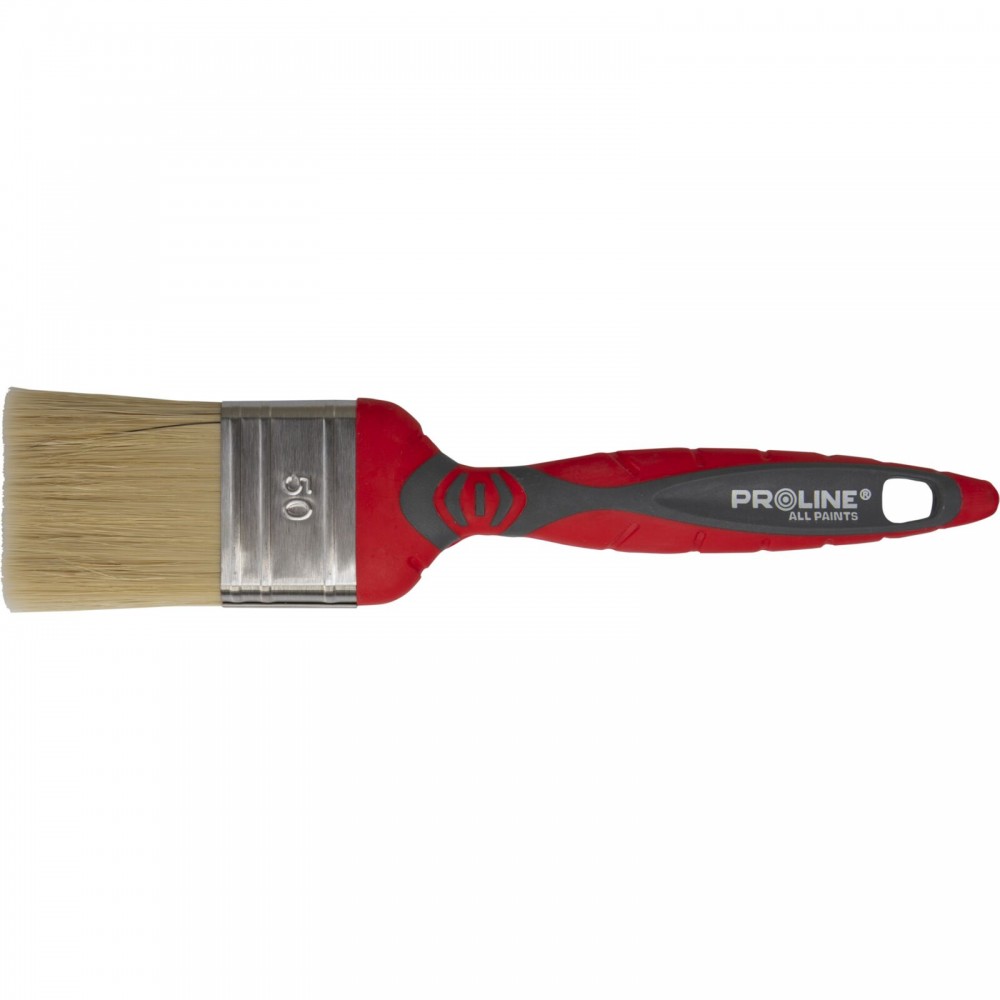 PĘDZEL PŁASKI PREMIUM 50MM,RĄCZKA 2K-TPR,SS,UNIW.,PROLINE