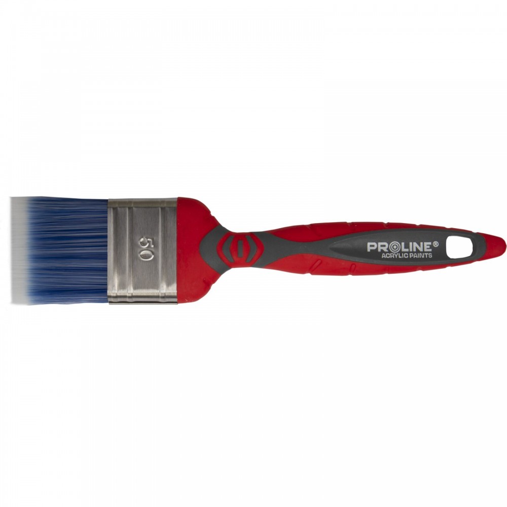 PĘDZEL PŁASKI PREMIUM 30MM,RĄCZKA 2K-TPR,SS,AKRYL,PROLINE