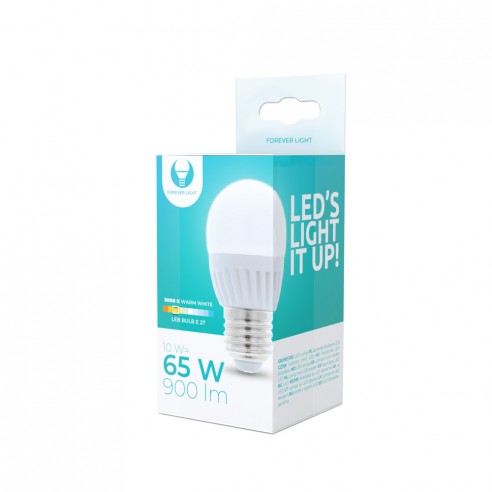 Żarówka LED E27 G45 10W 230V 3000K 900lm ceramiczna Forever Light