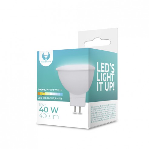 Żarówka LED GU5,3 MR16 6W 12V 3000K 400lm Forever Light