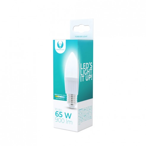 Żarówka LED E27 C37 10W 230V 4500K 900lm ceramiczna Forever Light
