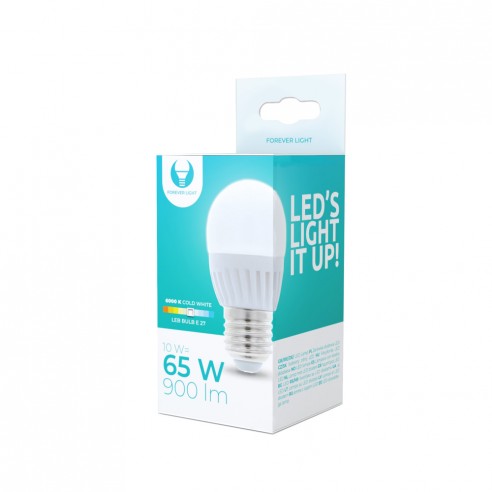 Żarówka LED E27 G45 10W 230V 6000K 900lm ceramiczna Forever Light