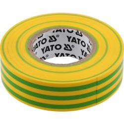 Taśma Elektroizolacyjna PVC 19mm x 20m Żółto-Zielona z Wysoką Wytrzymałością Dielektryczną