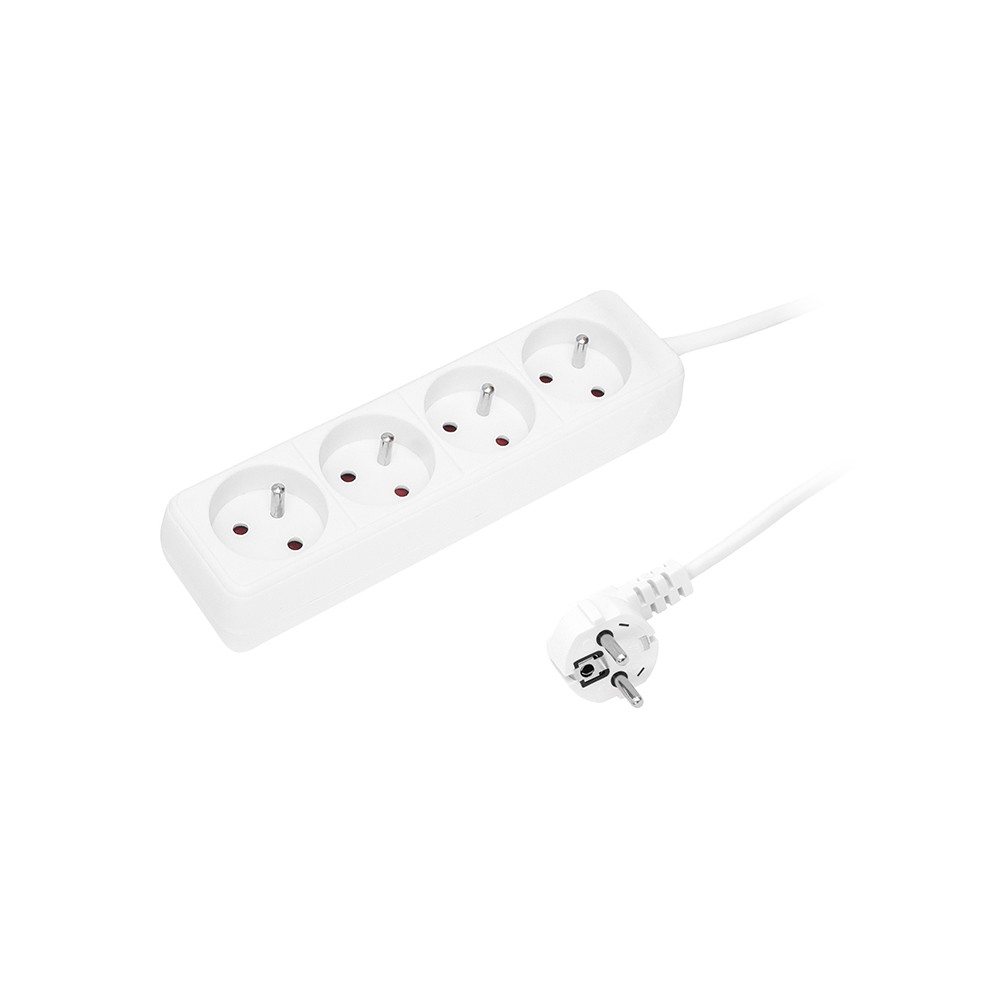 Przedłużacz sieciowy PR-470P 4-Gniazda z uziemieniem 1,5m biały 3x1,5mm