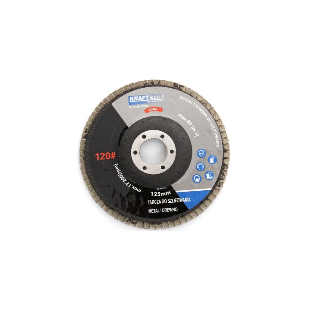 Tarcza listkowa 125mm P120 KD969 Kraft&Dele 1 sztuka