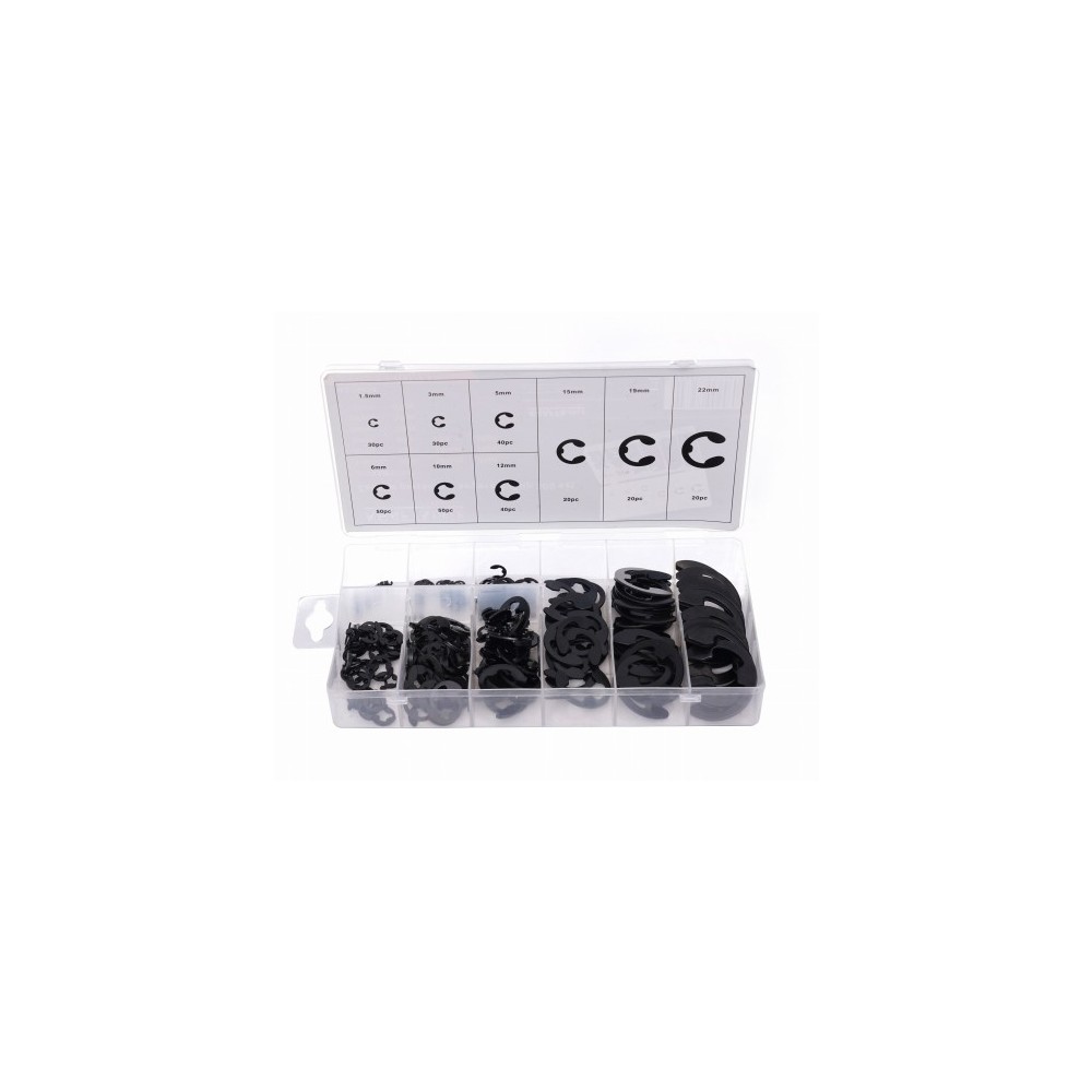 Zestaw do mocowania pierścieni zabezpieczających E-CLIPS 300szt. KD10484