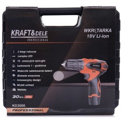 Wkrętarka wiertarka 18V Li-ion KD3066