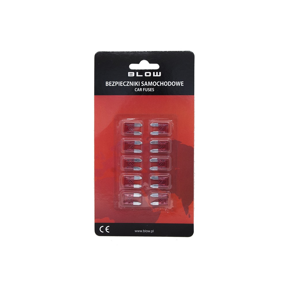 Bezpiecznik samochodowy MINI 10A 10 sztuk