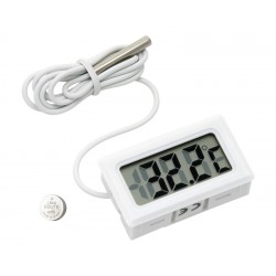 Termometr panelowy biały LCD -50do100C