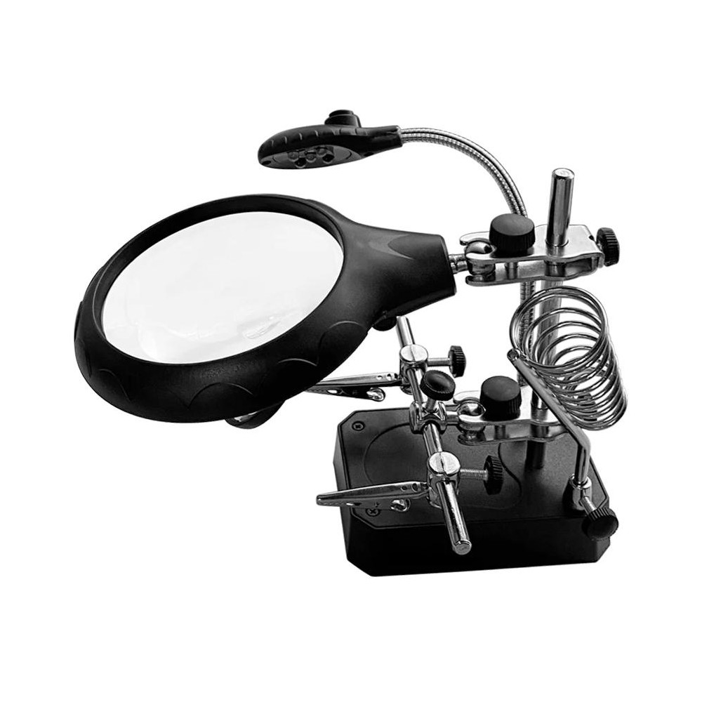 Lupa Trzecia Ręka Przyrząd Do Lutowania Uchwyt Lampka Led USB TE-800
