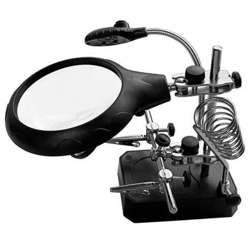 Lupa Trzecia Ręka Przyrząd Do Lutowania Uchwyt Lampka Led USB TE-800