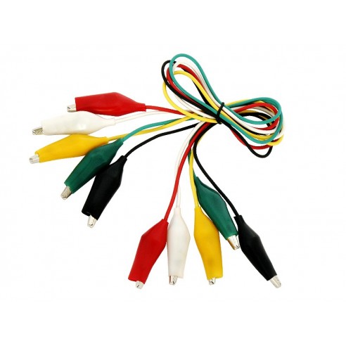 Krokodyl 28mm z przewodem komplet 5szt długość przewodu 37cm