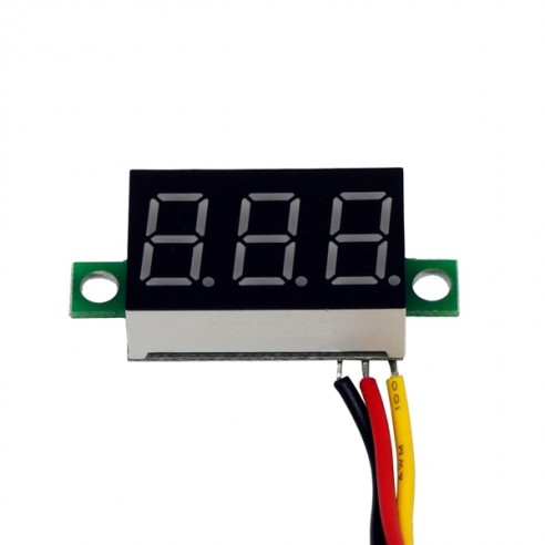 WOLTOMIERZ LED MIERNIK DC 0-100V ŻÓŁTY 0.28''