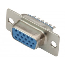 D-SUB DB15(F) GNIAZDO gęste lutowane na kabel