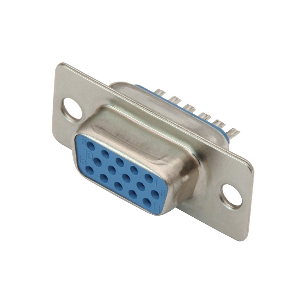 D-SUB DB15(F) GNIAZDO gęste lutowane na kabel