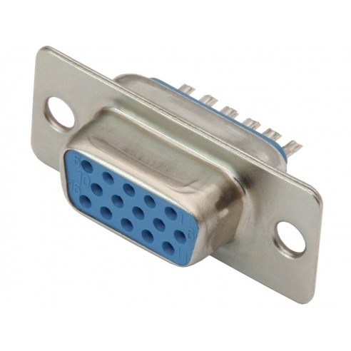 D-SUB DB15(F) GNIAZDO gęste lutowane na kabel
