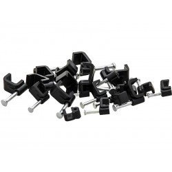 Uchwyt kabla 6/4mm czarny płaski 100 Sztuk