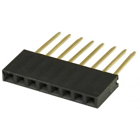 Gniazdo Żeńskie 1x8 2,54 długie 8pin