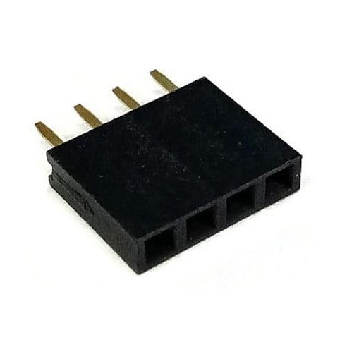 Gniazdo Żeńskie 1x4 2,54 krótkie 4pin