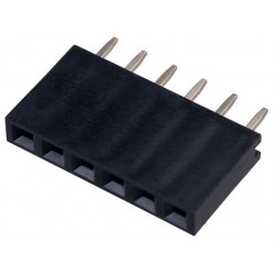 Gniazdo Żeńskie 1x6 2,54 krótkie 6pin