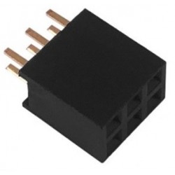 Gniazdo Żeńskie 2x3 2,54 krótkie 6pin