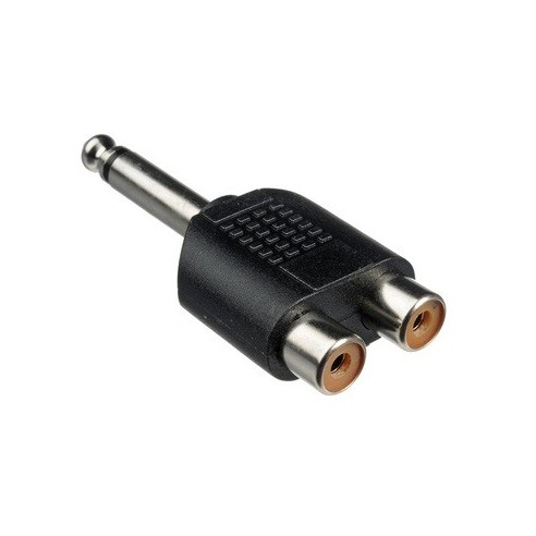 Rozgałęźnik wtyk 6,3 Mono 2x Gniazdo RCA 1 sztuka