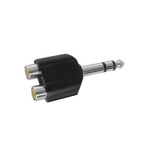 Rozgałęźnik wtyk 6,3 Stereo 2x Gniazdo RCA 1 sztuka