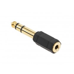 Przejście wtyk 6,3 mm Stereo Gniazdo Jack 3,5 mm 1 Sztuka Pozłacane