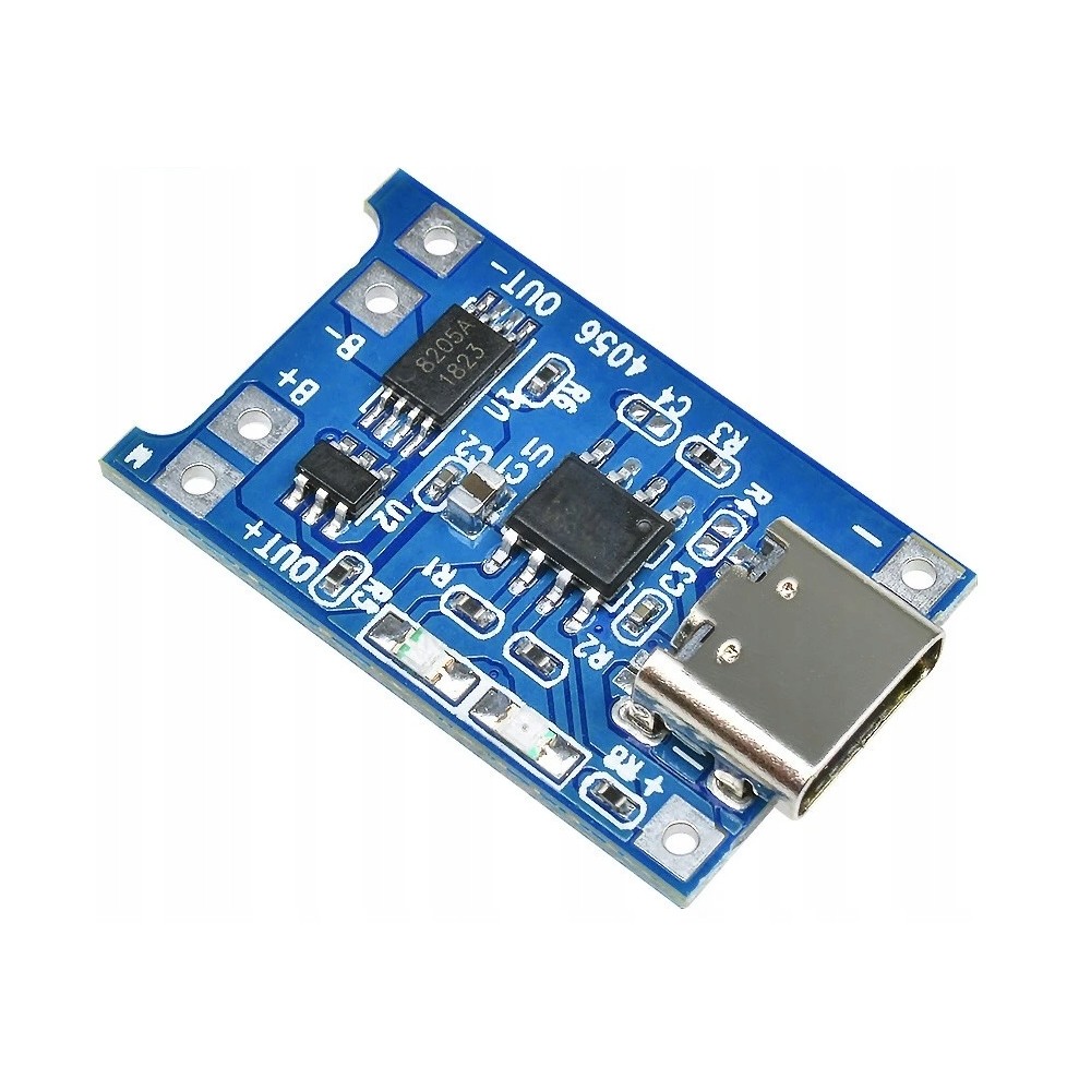 Ładowarka TP4056 18650 Li-ion USB-C zabez.
