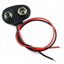 Wtyk Adapter Bateria 9V DC przewody 15cm