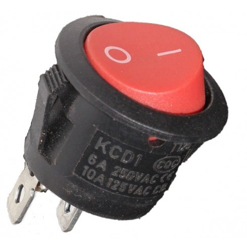 Włącznik Przełącznik czerwony 6A 250V KCD1