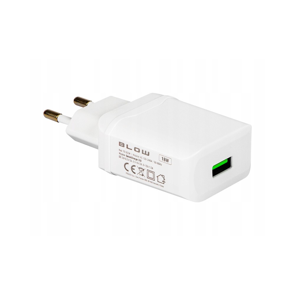 Ładowarka sieciowa gniazdo USB QC3.0 18W